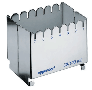 德國(guó)艾本德（Eppendorf）ReservoirRack,用于存放10mL、30mL和100mL試劑槽。最多可以放置7個(gè)試劑槽模塊或試劑槽