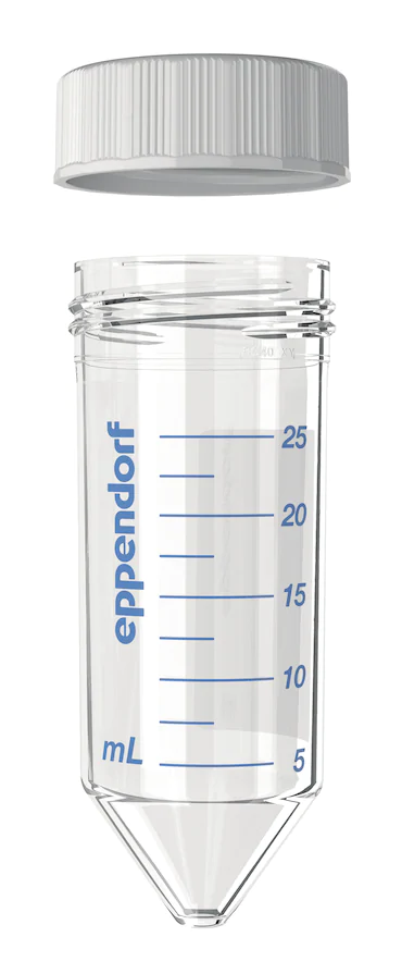 艾本德Eppendorf Conical Tubes 25 mL 帶螺旋蓋, 25 mL, 啟動套裝，4  個單離心管架，6  個轉(zhuǎn)子適配器，轉(zhuǎn)子孔可容納 50  mL 錐形管, PCR 潔凈級, 無